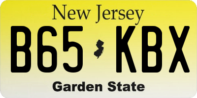 NJ license plate B65KBX
