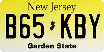 NJ license plate B65KBY