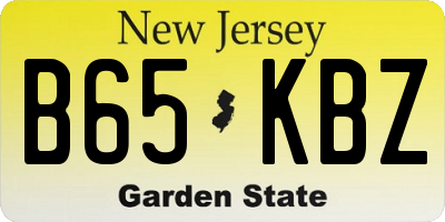 NJ license plate B65KBZ