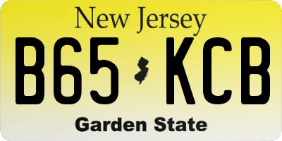 NJ license plate B65KCB