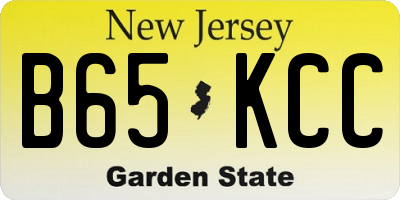 NJ license plate B65KCC
