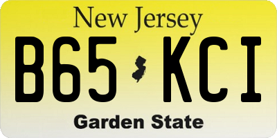 NJ license plate B65KCI