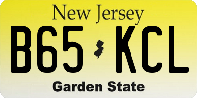 NJ license plate B65KCL