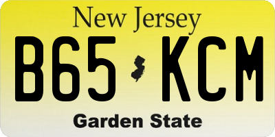 NJ license plate B65KCM