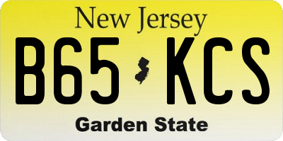 NJ license plate B65KCS