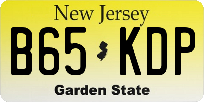 NJ license plate B65KDP