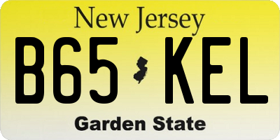 NJ license plate B65KEL