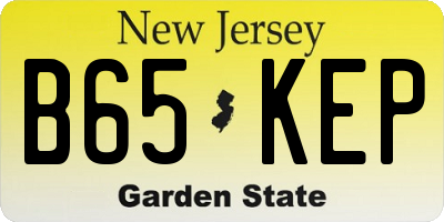 NJ license plate B65KEP