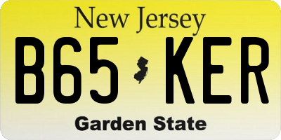 NJ license plate B65KER