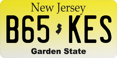 NJ license plate B65KES