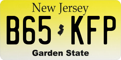 NJ license plate B65KFP