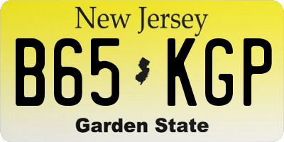 NJ license plate B65KGP