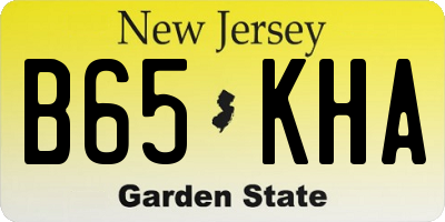 NJ license plate B65KHA