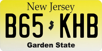 NJ license plate B65KHB