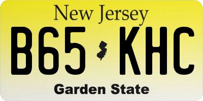 NJ license plate B65KHC