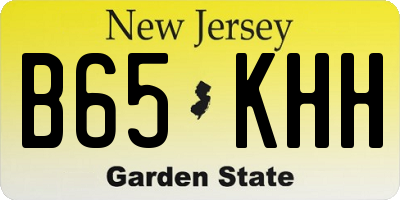 NJ license plate B65KHH