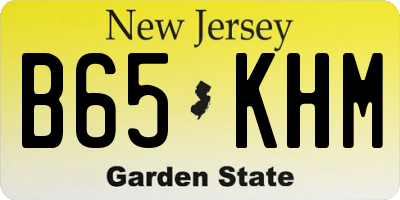 NJ license plate B65KHM
