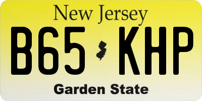 NJ license plate B65KHP