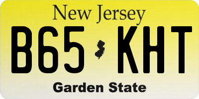 NJ license plate B65KHT