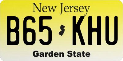 NJ license plate B65KHU