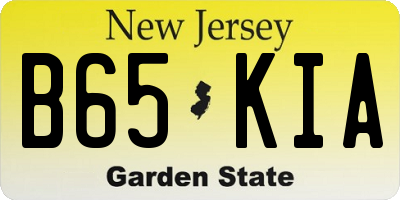NJ license plate B65KIA