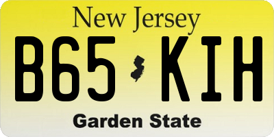 NJ license plate B65KIH