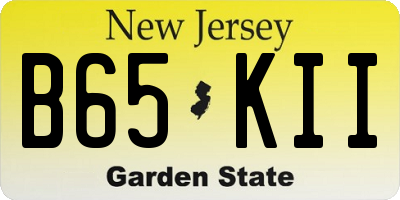 NJ license plate B65KII