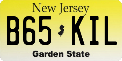 NJ license plate B65KIL