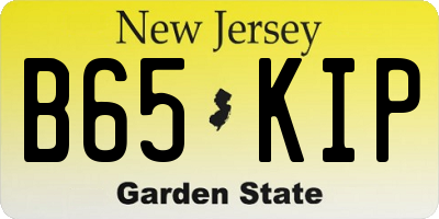 NJ license plate B65KIP