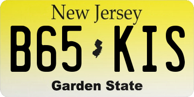 NJ license plate B65KIS