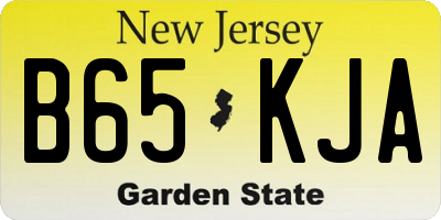 NJ license plate B65KJA