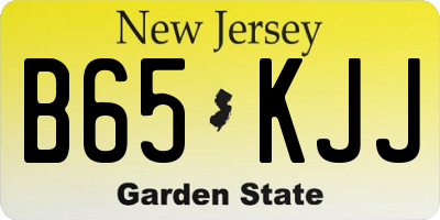 NJ license plate B65KJJ