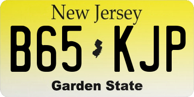 NJ license plate B65KJP