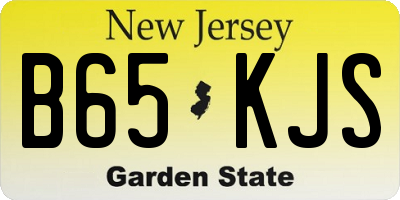 NJ license plate B65KJS