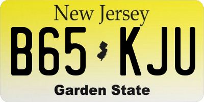 NJ license plate B65KJU