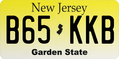 NJ license plate B65KKB