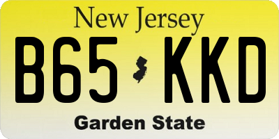 NJ license plate B65KKD