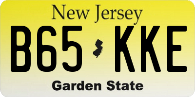 NJ license plate B65KKE