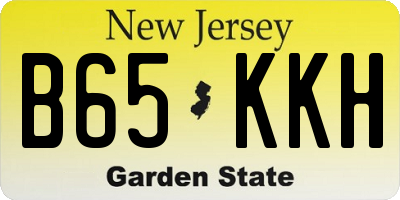 NJ license plate B65KKH