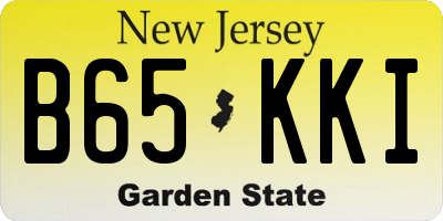 NJ license plate B65KKI