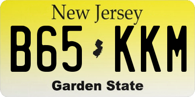 NJ license plate B65KKM