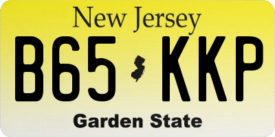 NJ license plate B65KKP