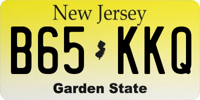 NJ license plate B65KKQ
