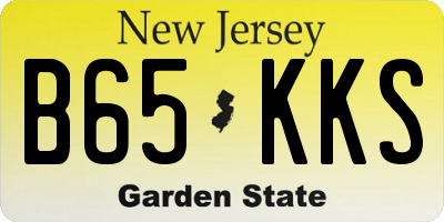NJ license plate B65KKS