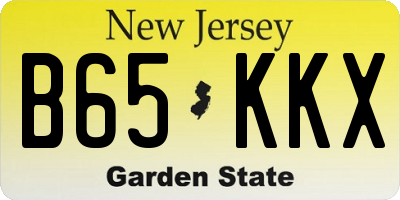 NJ license plate B65KKX