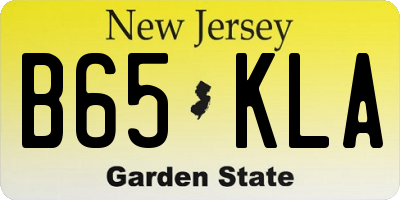 NJ license plate B65KLA