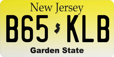 NJ license plate B65KLB