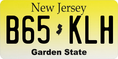 NJ license plate B65KLH