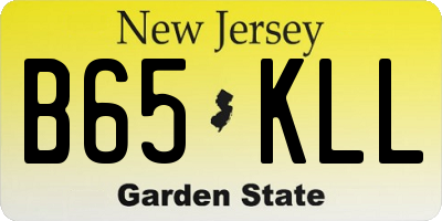 NJ license plate B65KLL