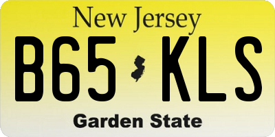 NJ license plate B65KLS